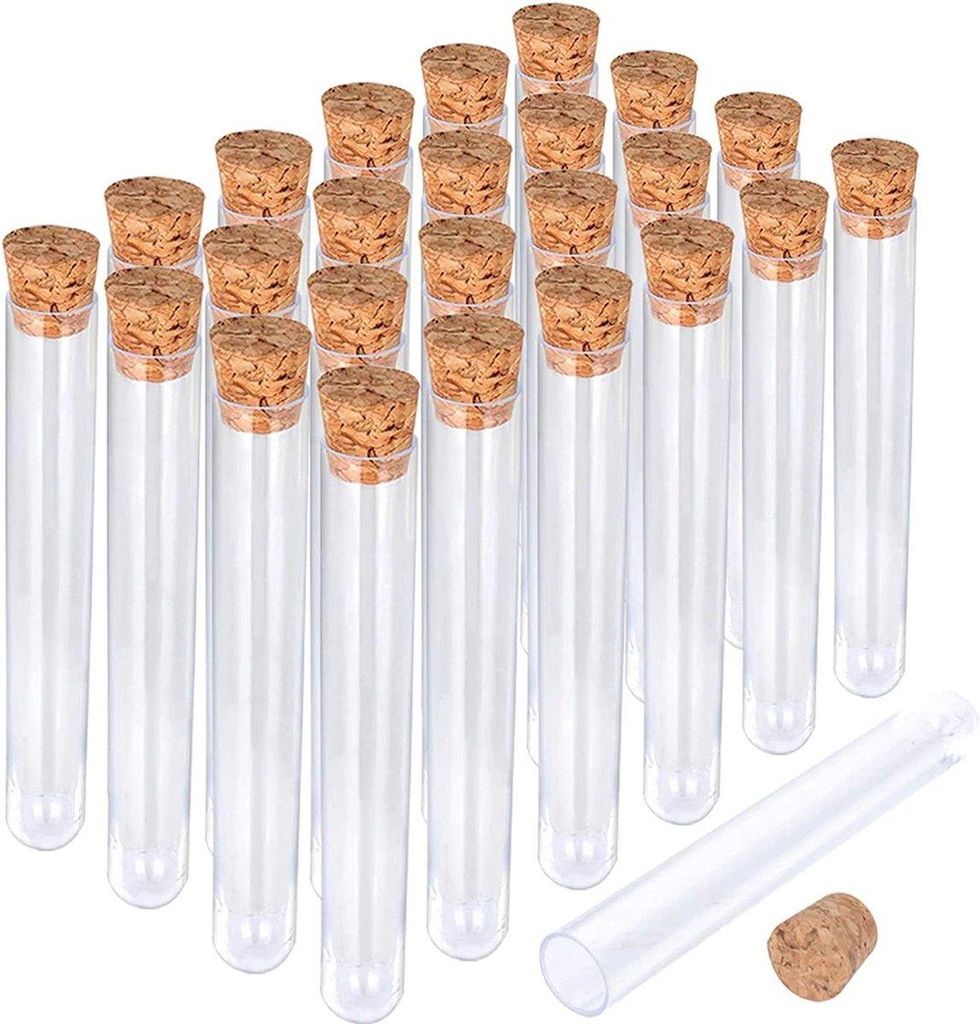 Reageerbuisjes met Kurk - Reageerbuisjes Plastic - 20 stuks Productafbeelding 