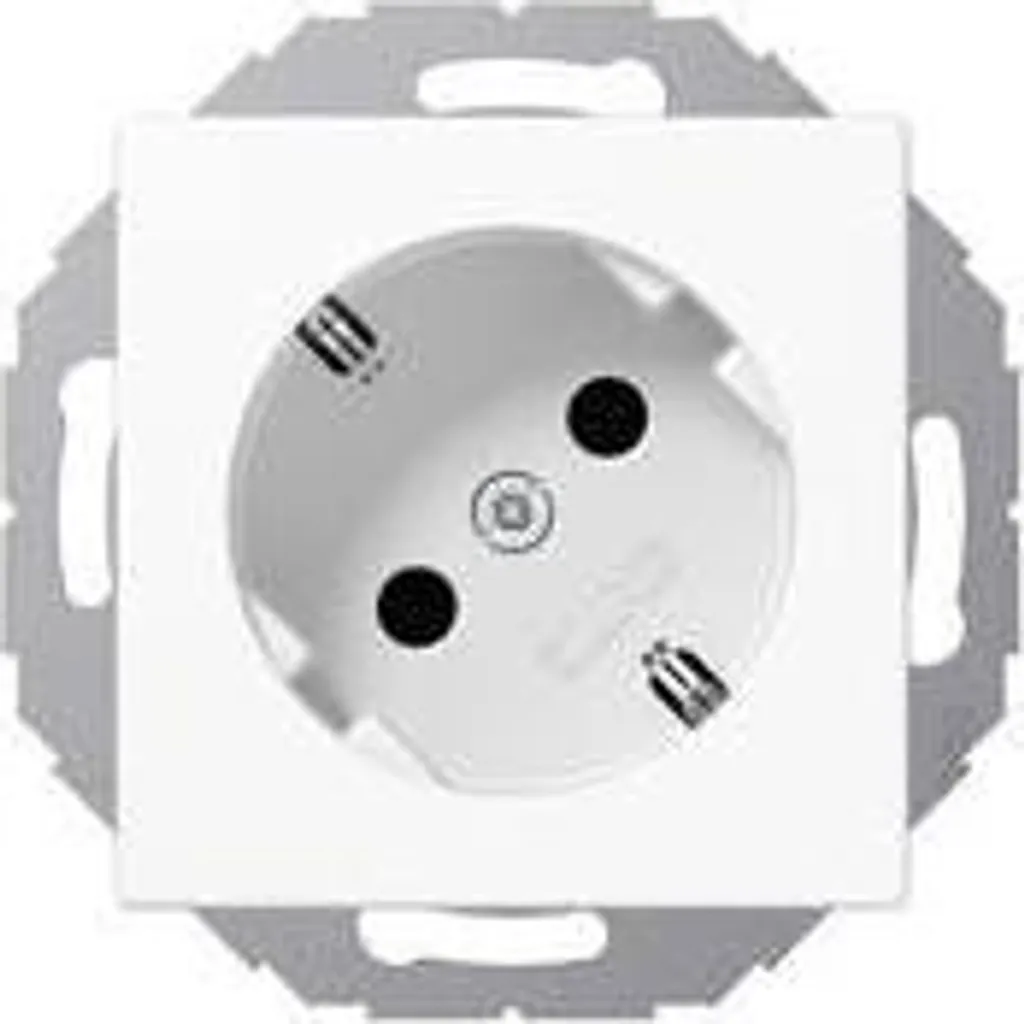 Prise de courant Jung SCHUKO A 520-45 KI WW 16A 250V blanc alpin
