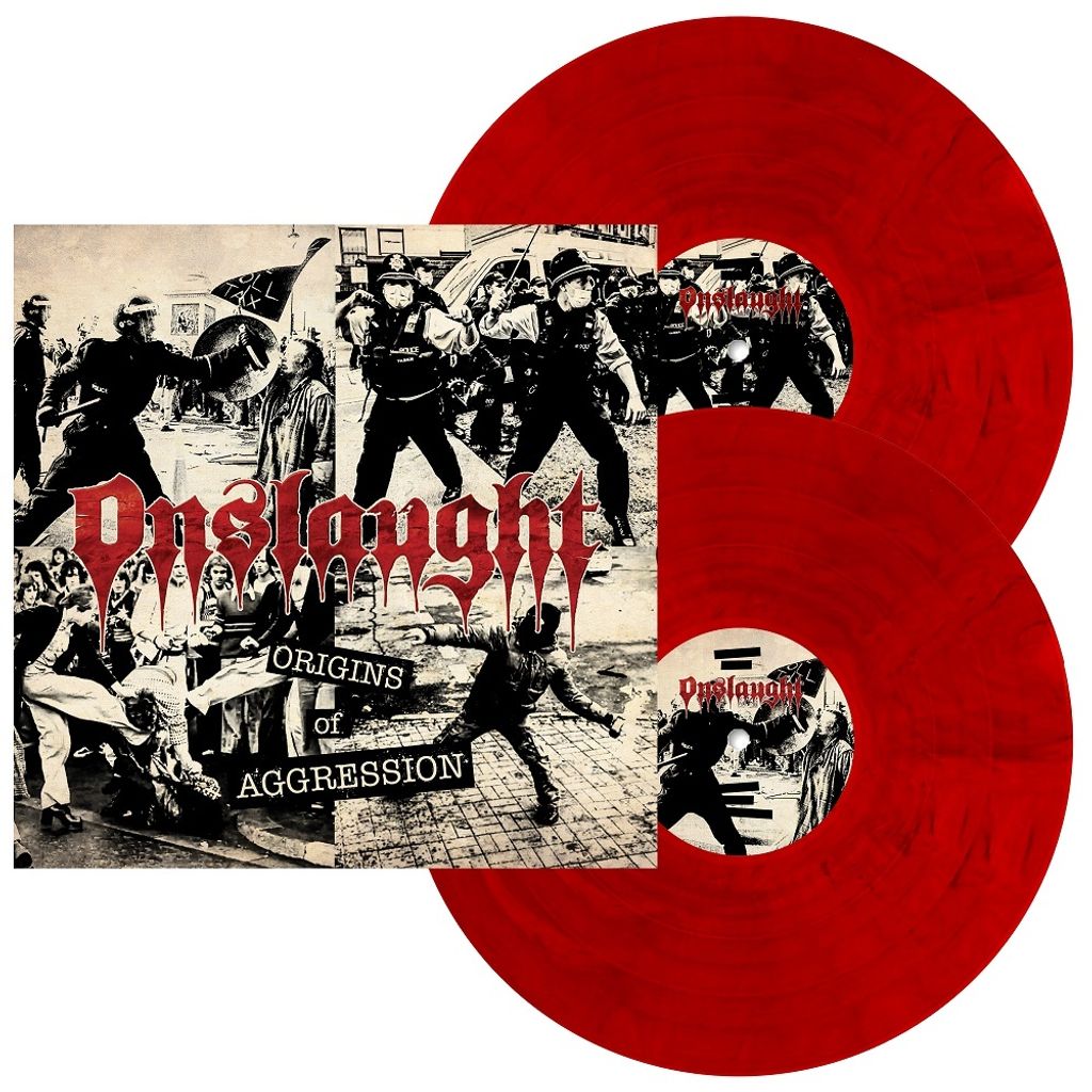 ONSLAUGHT - Origins Of Aggression - 2LP SANITY RED/BLACK MARBLED VINYL