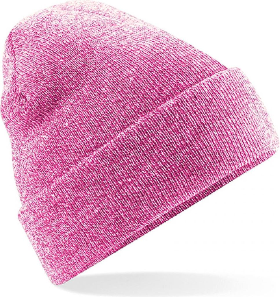 Beechfield B45 | Original Cuffed Beanie Wintermütze - Farbe: Heather Pink - Größe: One Size