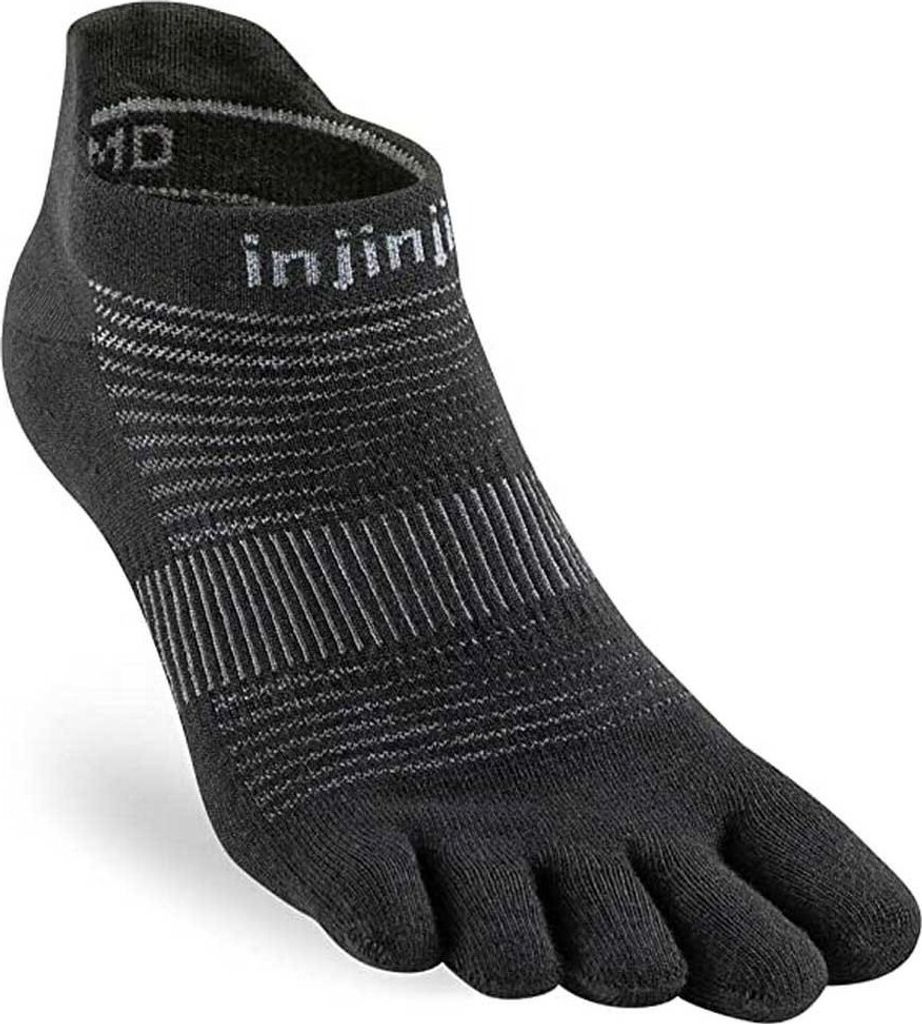 Injinji Run Lightweight Unsichtbare Socken Schwarz EU 47 1/2+ Mann Schwarz EU 47 1/2+