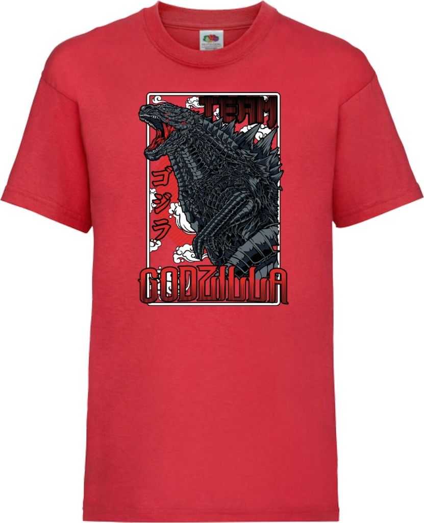 Kinder T-Shirt Godzilla 02 Godjira, 7-8 Jahr - 128 / Rot