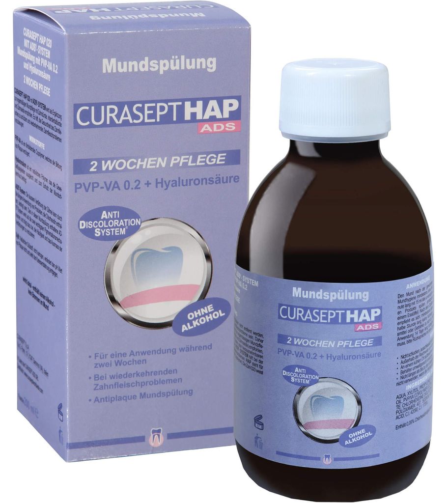 Curasept Hap020 Pvp-VA 0,20+Hyaluron Mundspülung 200 ml