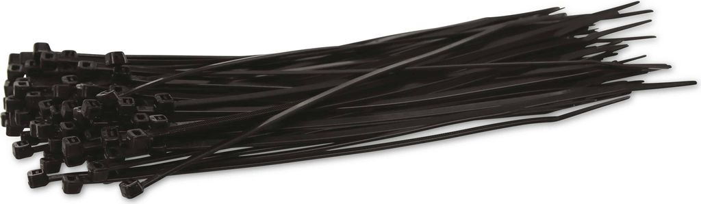 KSS Kabelbinder-Sortiment Polyamid 6.6, schwarz, 203x3,6, UV-beständig, 100 Stück