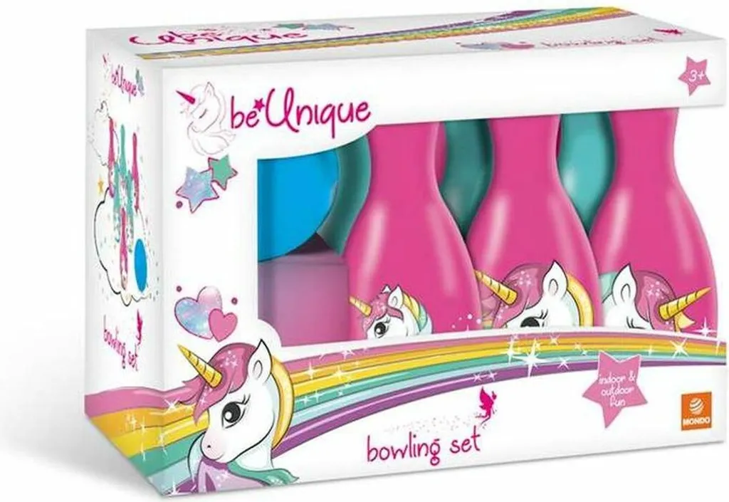 Quilles en plastique Licorne pour jardin - Jeu de plein air Mondo Kids