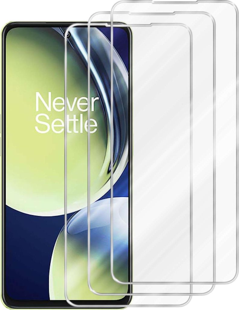 Cadorabo 3x Schutzfolie für OnePlus Nord CE 3 LITE 5G in KRISTALL KLAR Gehärtetes Tempered Display-Schutzglas Panzerfolie
