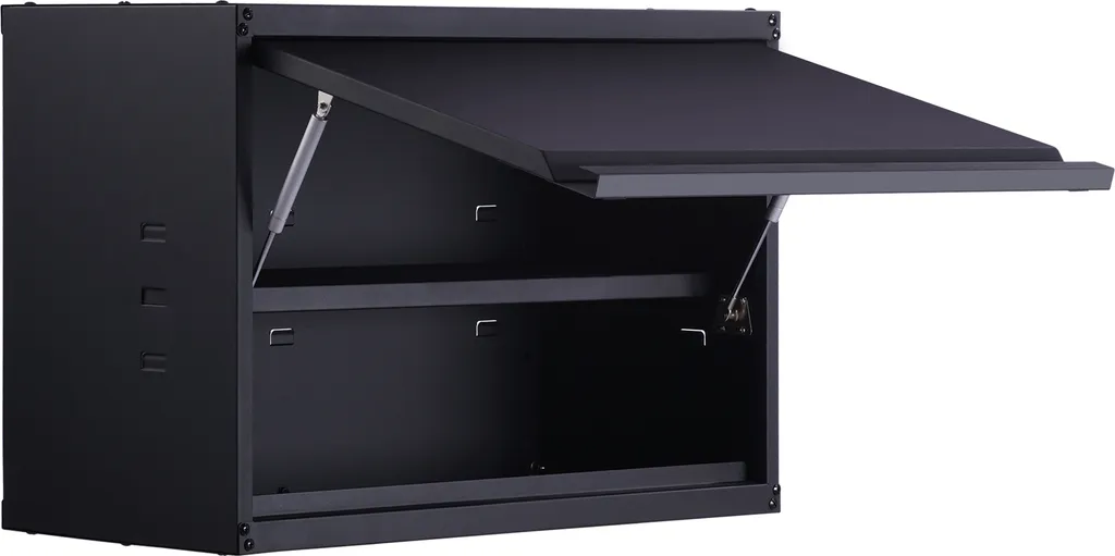 Meuble de rangement mural en métal avec étagère réglable capacité 54kg