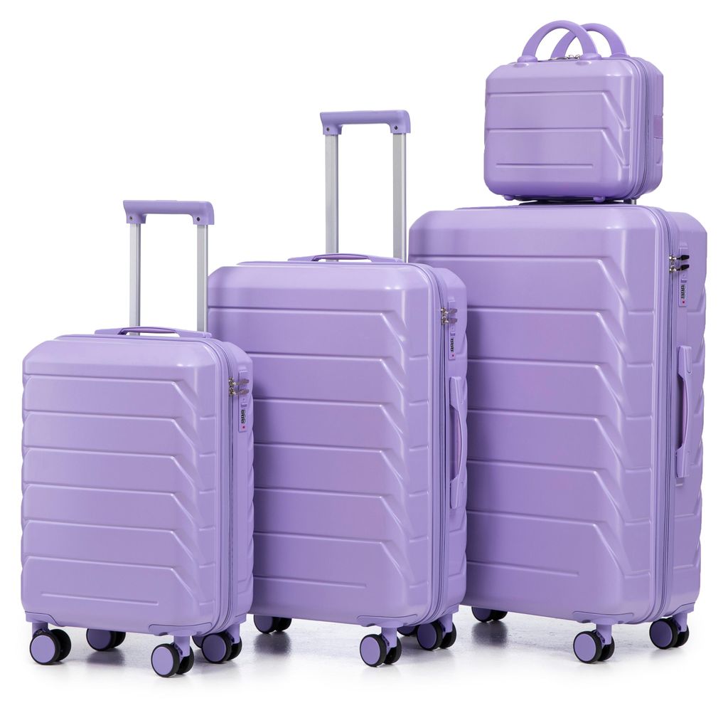 Ensemble de valises rigides ABS, composé de 4 pièces, idéal Image du produit 