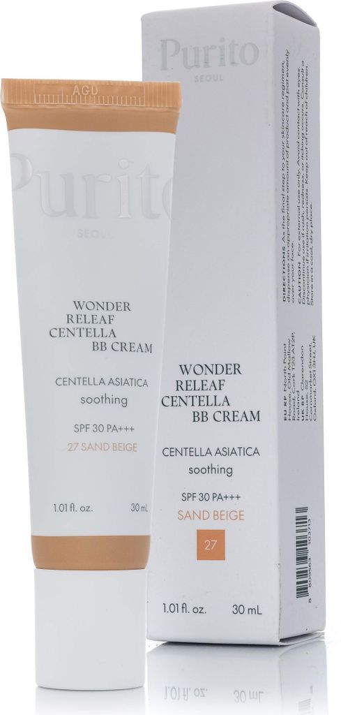 PURITO SEOUL Wonder Releaf Centella BB #27 Sand Beige Cream SPF30 PA+++, 30 ml - BB Gesichtscreme