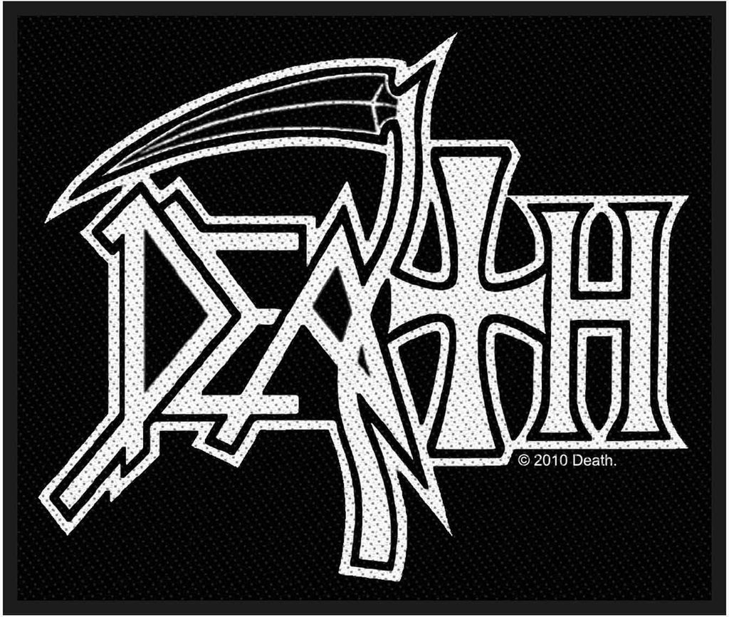 Death - Logo - Patch RO2003 (Standardgröße) (Schwarz/Weiß)