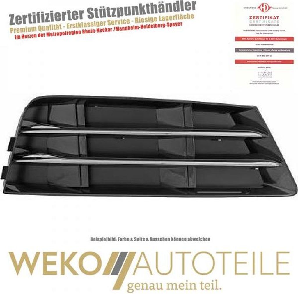 Lüftungsgitter Stoßstange rechts DIEDERICHS 1020046 für AUDI