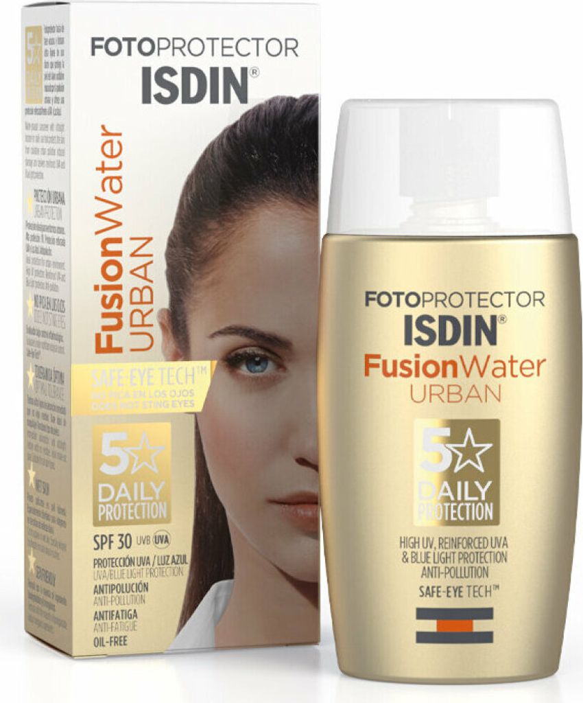 ISDIN Fusion Water Urban fotoprotector crème SPF30, Productafbeelding 