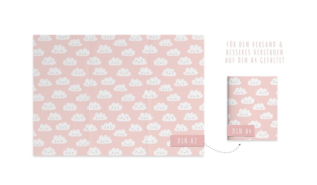 Geschenkpapier Baby Mädchen Geburt Taufe, 6 Bögen Kinder Produktbild 8