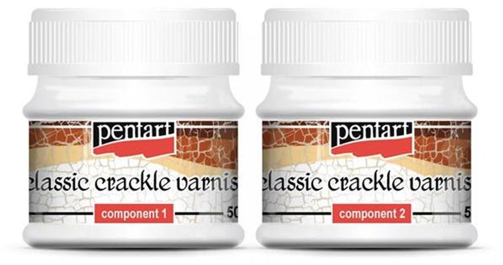 Pentart Krakelierlack zweiphasig klassisch 2 × 50 ml Produktbild 