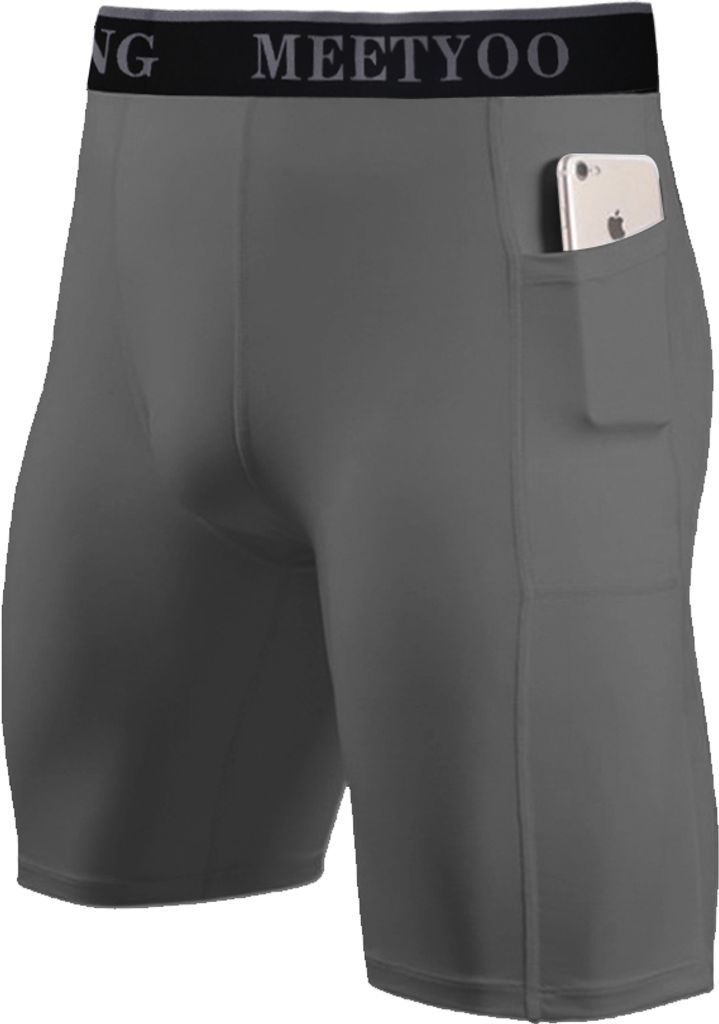 Herren Kompressionsshorts Tight Boxershorts Sport Fitnes Kurze Hose Sporthose Strumpfhose colour Grau pant_size XXL
