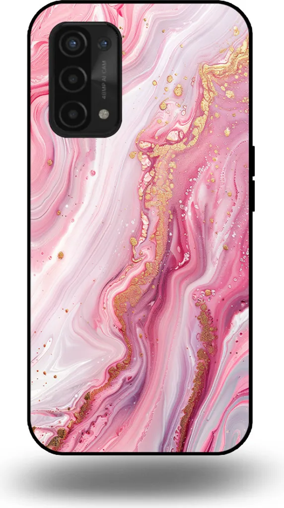 Custodia Business Marmo Rosa OPPO A54 5G / A74 5G - Backcover TPU