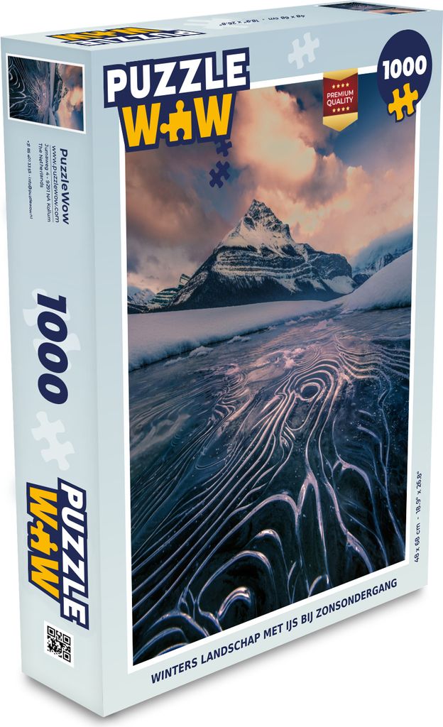 MuchoWow Puzzle 1000 Teile Winterlandschaft mit Eis bei Sonnenuntergang - Spielzeug - Alt und Jung - Spiele - Puzzeln