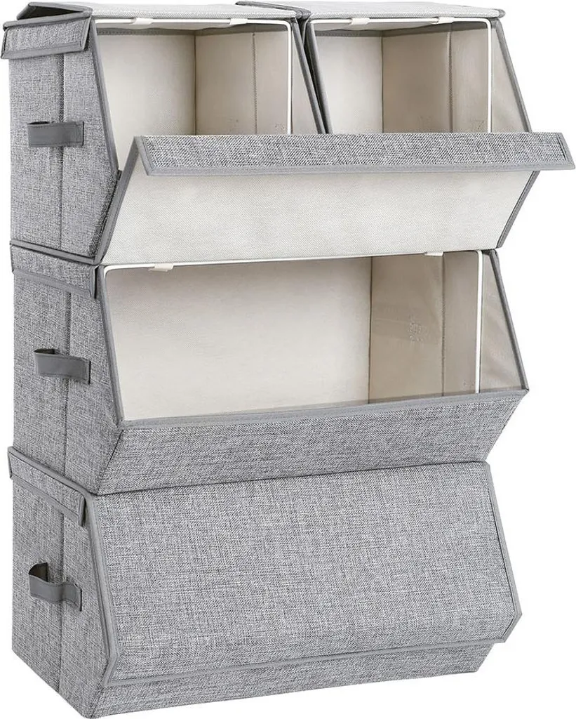 Boîtes de rangement modulables 4 pièces format gain de place hermétique
