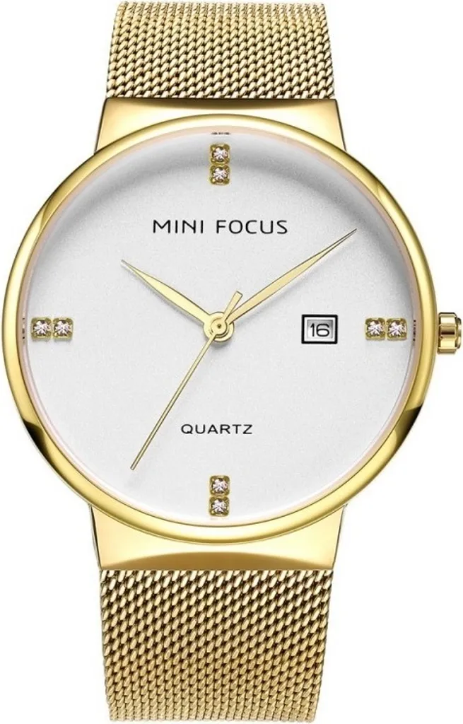 Montre-bracelet dorée chic pour femme de la marque Mini Focus
