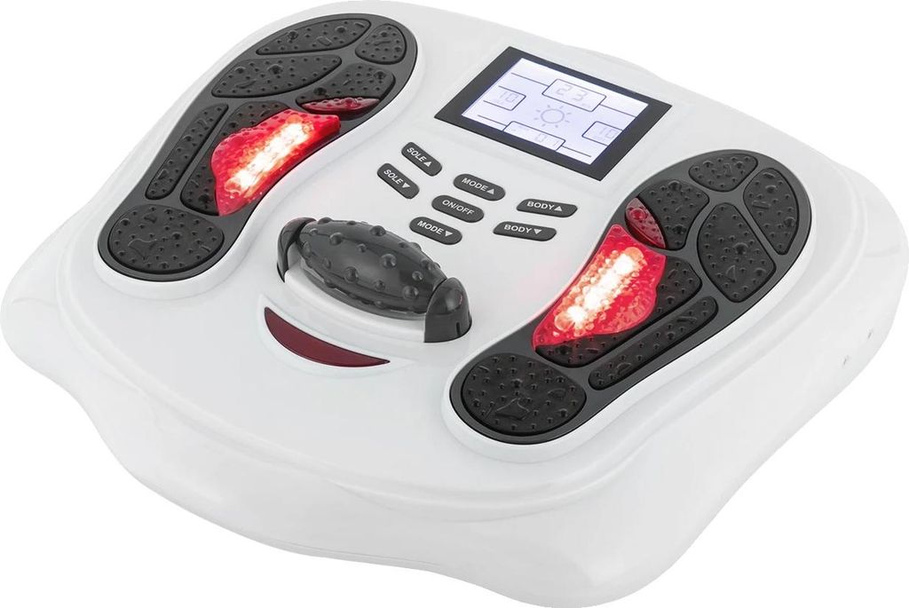 Fußmassagegerät, 25 Massage-Modi, LED-Display, WEISS, EU-Stecker, 220 V