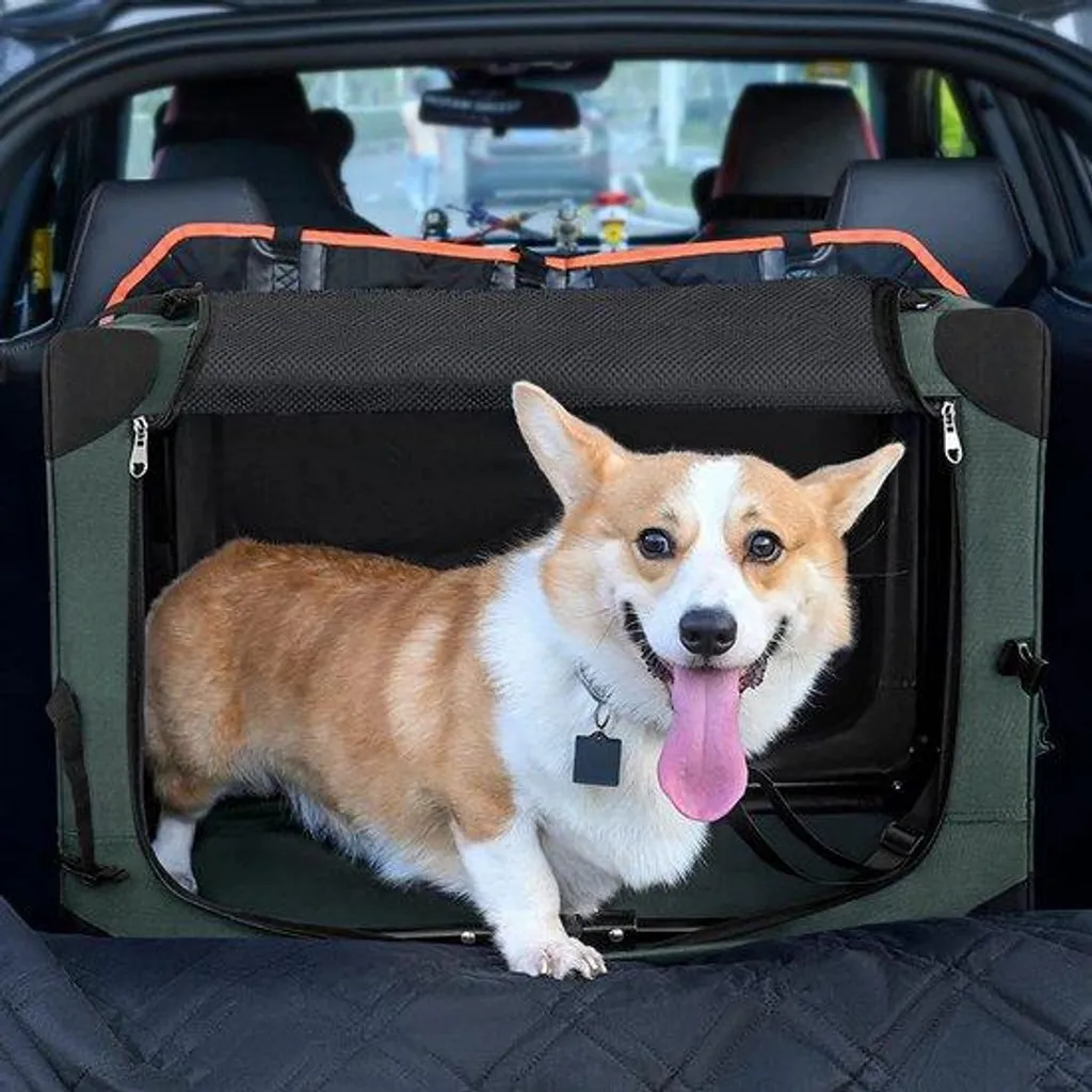 Sac de transport pour chien de taille moyenne lit de voyage pliable noir