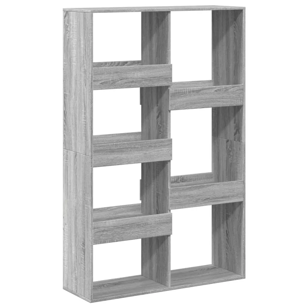 Mobile Libreria vidaXL 100 cm Grigio Sonoma - 8 Vani Portaoggetti