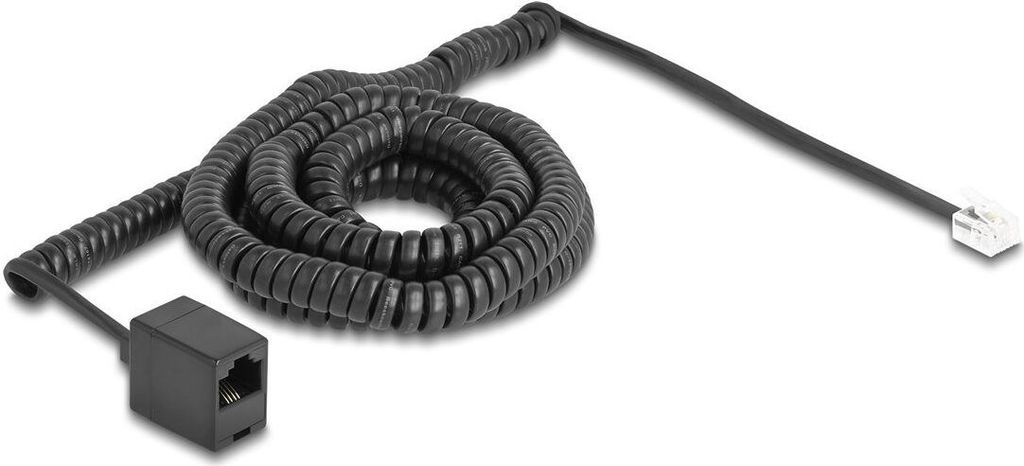 Delock Telefonkabel/Spiralkabel RJ11 St. zu RJ45 Bu. 10m