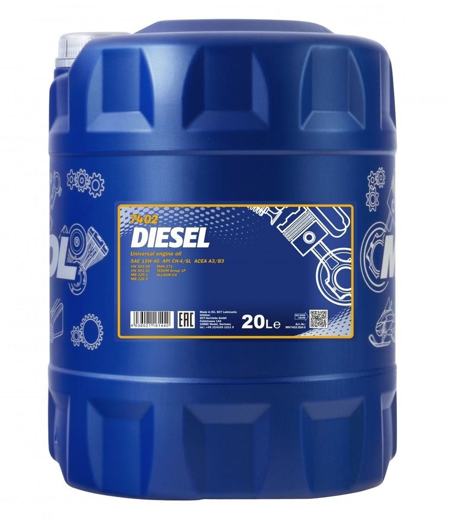 20 Liter MANNOL 15W-40 DIESEL VW 505 00 VW 501 01 MB 228.3 Produktbild 