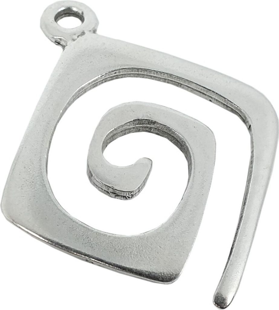 Anhänger Spirale Messing versilbert im Used Look Minott 27991