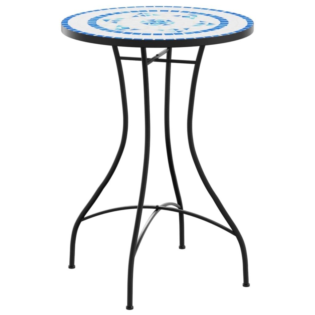 vidaXL Mozaikový bistro stolek modrobílý Ø50x70 cm Obrázek produktu 