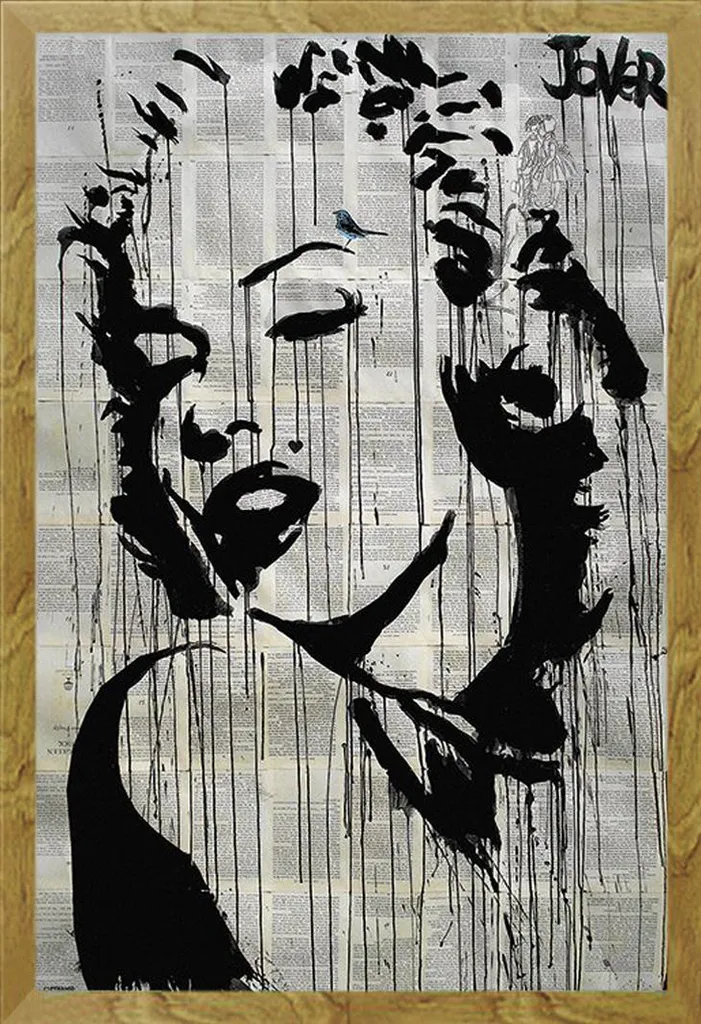Regalo Originale: Poster Marilyn Loui Jover con Cornice Rovere Shinsuke