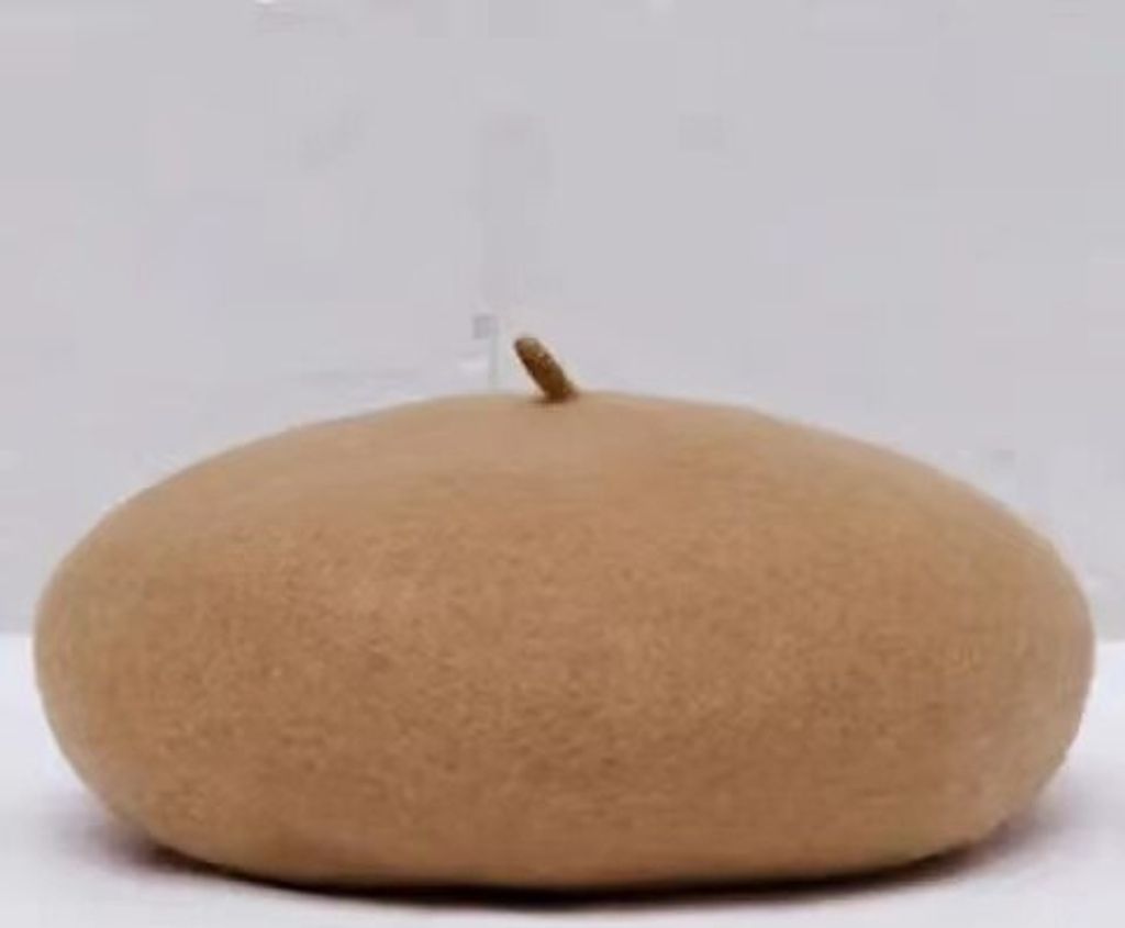 Stylische Damen Baskenmütze in Hellbraun KP11066 Produktbild 