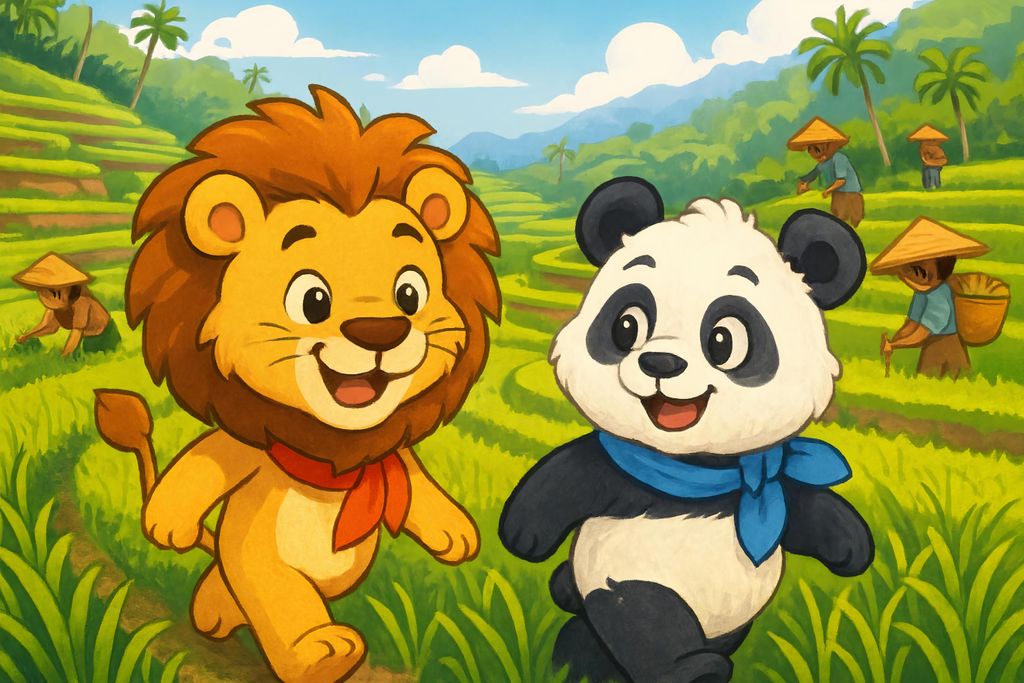 hansepuzzle 111432 - Buschi und Pippin - Abenteuer in Asien Puzzle, 2000 Teile, Kinder, 90,0 x 60,0cm mit hochwertiger Aufbewahrung, Kartonbox & Be...