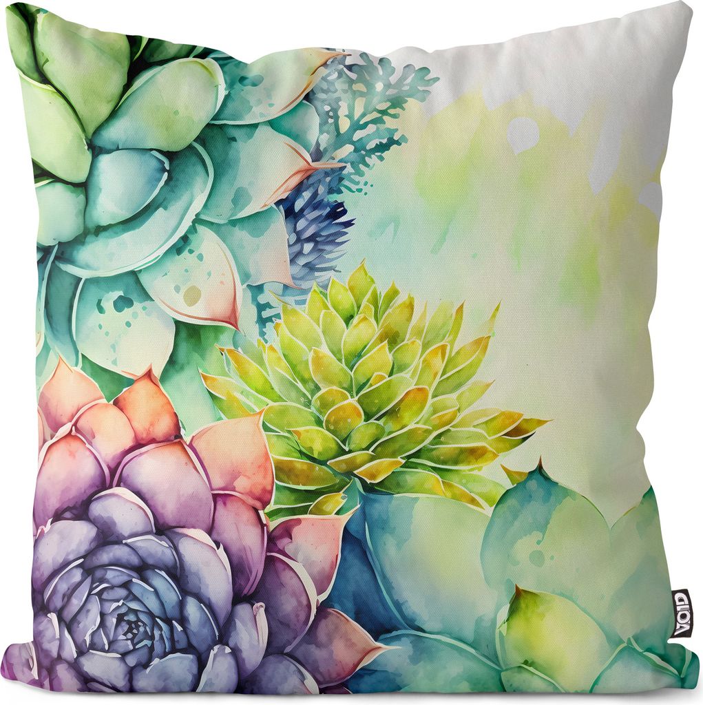 VOID Gemälde Sukkulenten Pflanzen Kissenbezug Kissenhülle sofa couch wohnzimmer dekoration wasserfest Outdoor Garten Kissen bezug deko