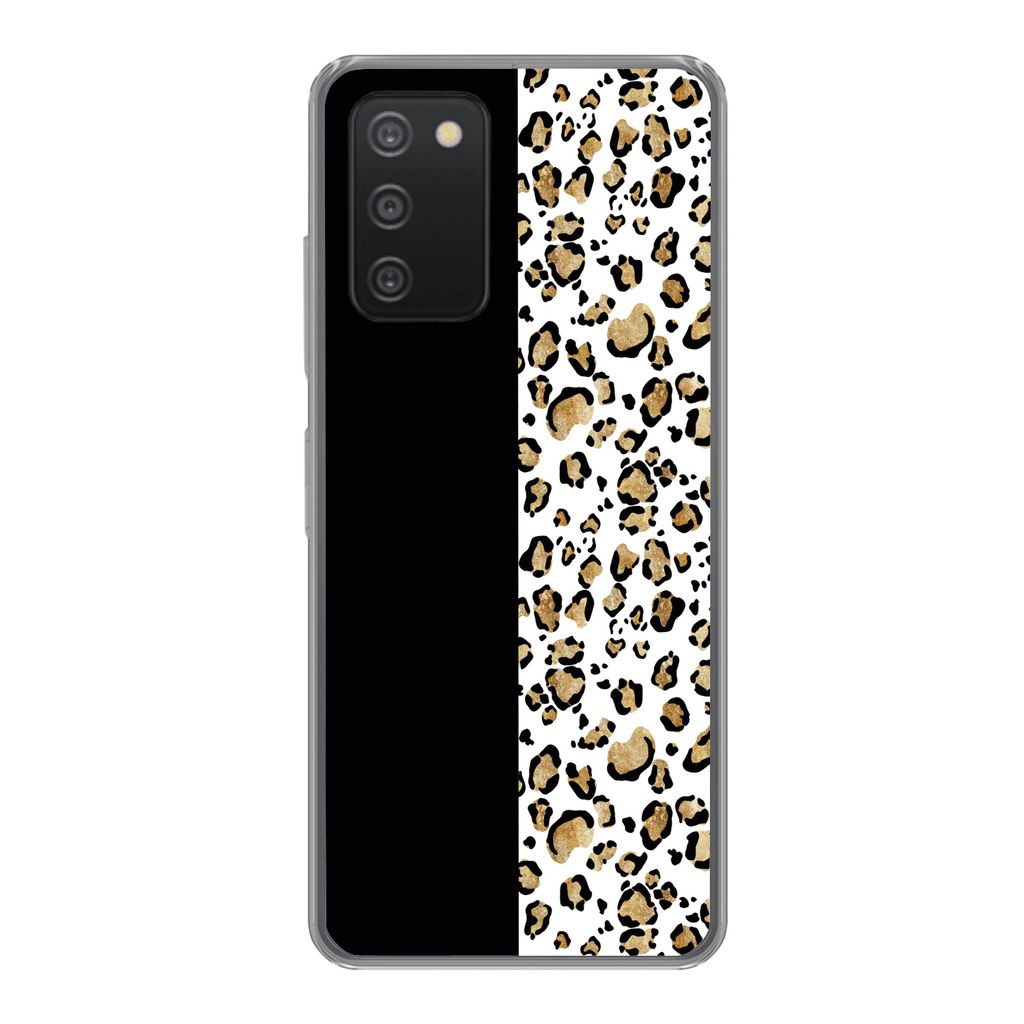 MuchoWow Handyhülle Schutzhülle Hülle für Samsung galaxy a73 Panther Druck - Tiere - Aquarell Silikon Softcase Handy Hülle - Handyhülle