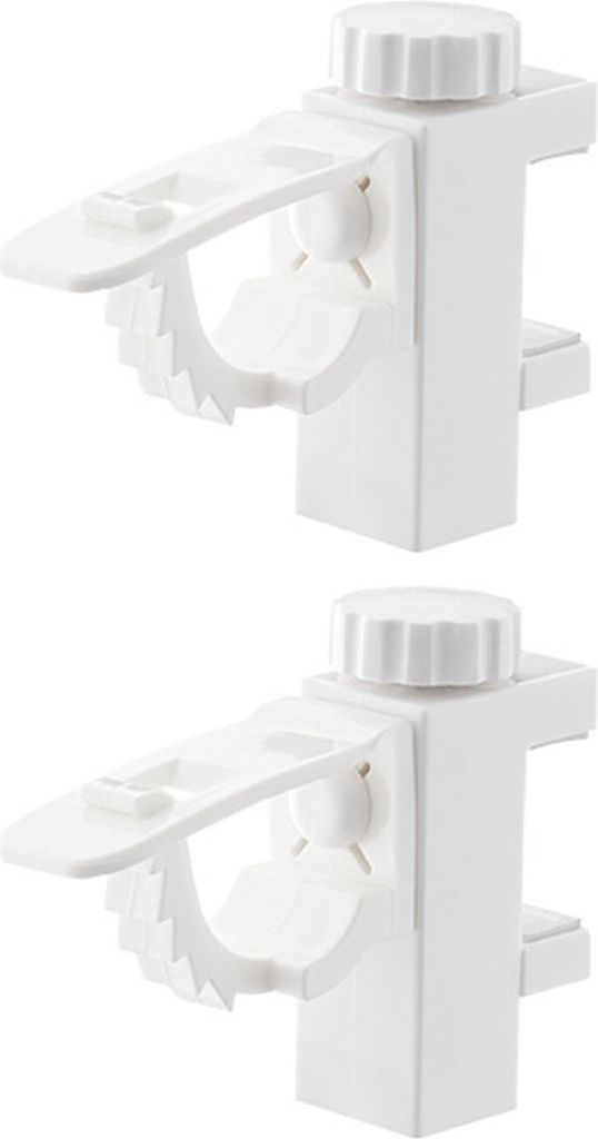 2 Stück Gardinenstangenhaken, kein Bohren, Wandkleber, tolle Klebrigkeit, verstellbar, rutschfest, tolle Tragfähigkeit, Badezimmer-Duschstangenha...