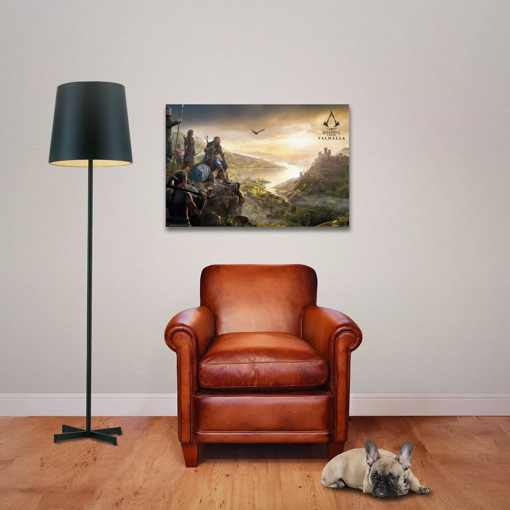 Poster Assassin's Creed Valhalla Vista avec bagues de suspension bois 92 cm - 2