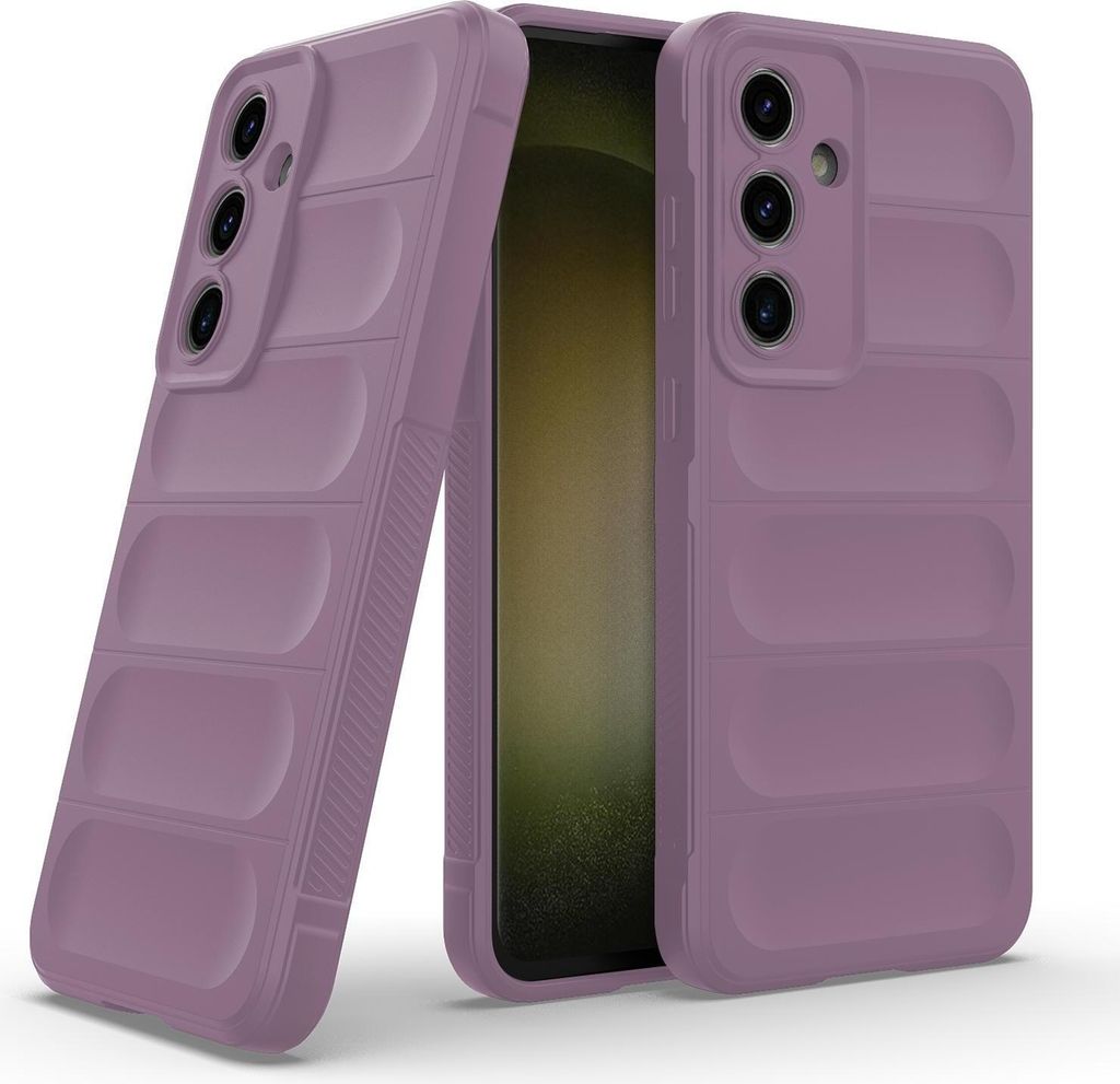Handy Hülle für Samsung Galaxy S24 FE Grip Case Cover Schutzhülle Softgrip Farbe: Violett