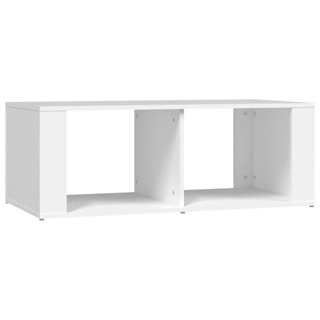 Tavolino Rettangolare Bianco 100x50x36 cm in Materiale Ligneo Premium