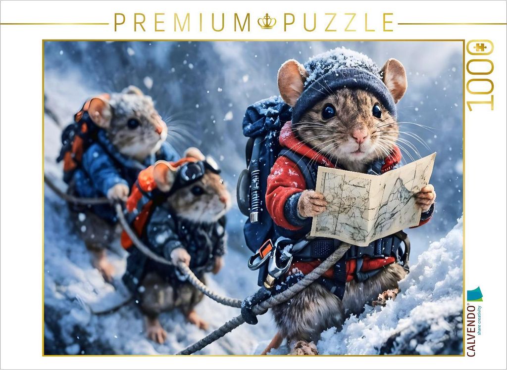 CALVENDO Puzzle Gipfelpfoten | 1000 Teile Lege-Größe 64x48cm Foto-Puzzle für glückliche Stunden