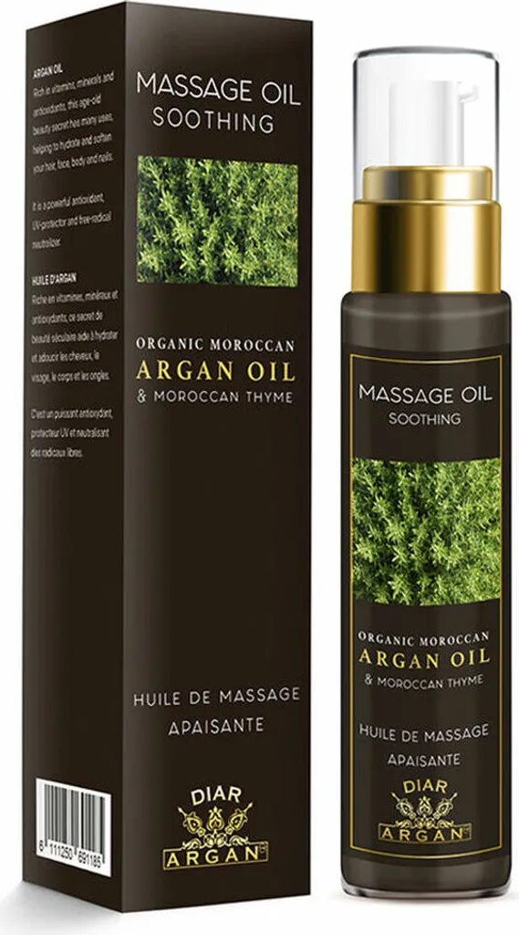 Huile d'Argan Thym : Soulage les Peaux Sèches et Tensions en 50ml