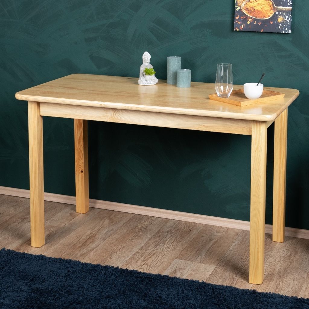 Tisch massiv 001 (eckig) - Abmessung 75 x 120 x 60 cm (H x B x T)