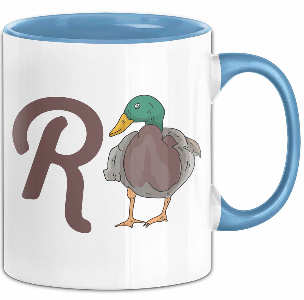 Rentner Pensionär Sarkasmus Ente Tasse Geschenk Lustige Geschenkidee Spruch (Blau)