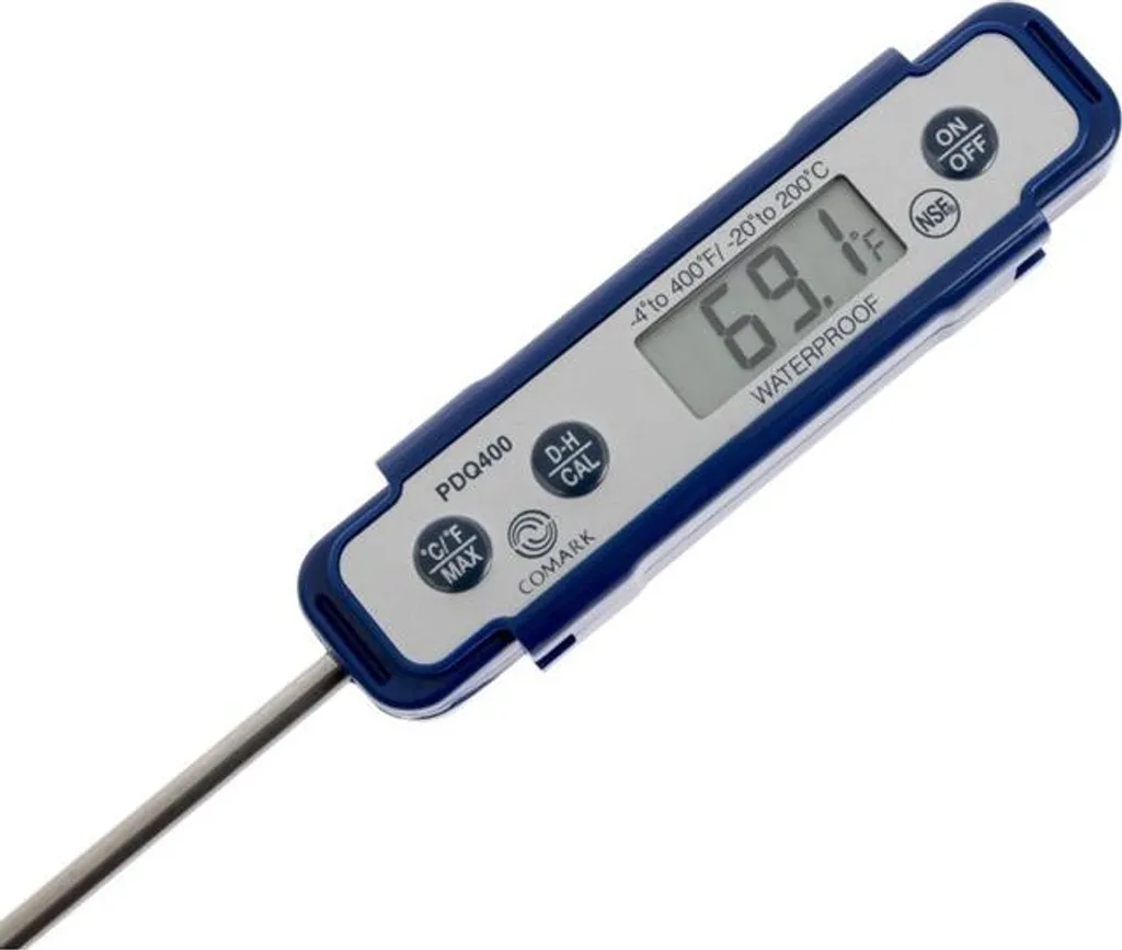 Thermomètre Comark compatible lave-vaisselle avec sonde fixe précise