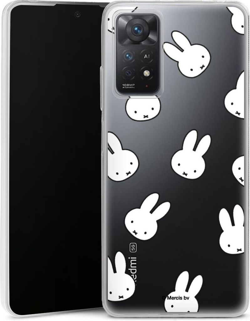 DeinDesign Slim Hülle für Xiaomi Redmi Note 11 Pro 4G Silikon Case Ultra Dünn Handyhülle Muster transparent Miffy