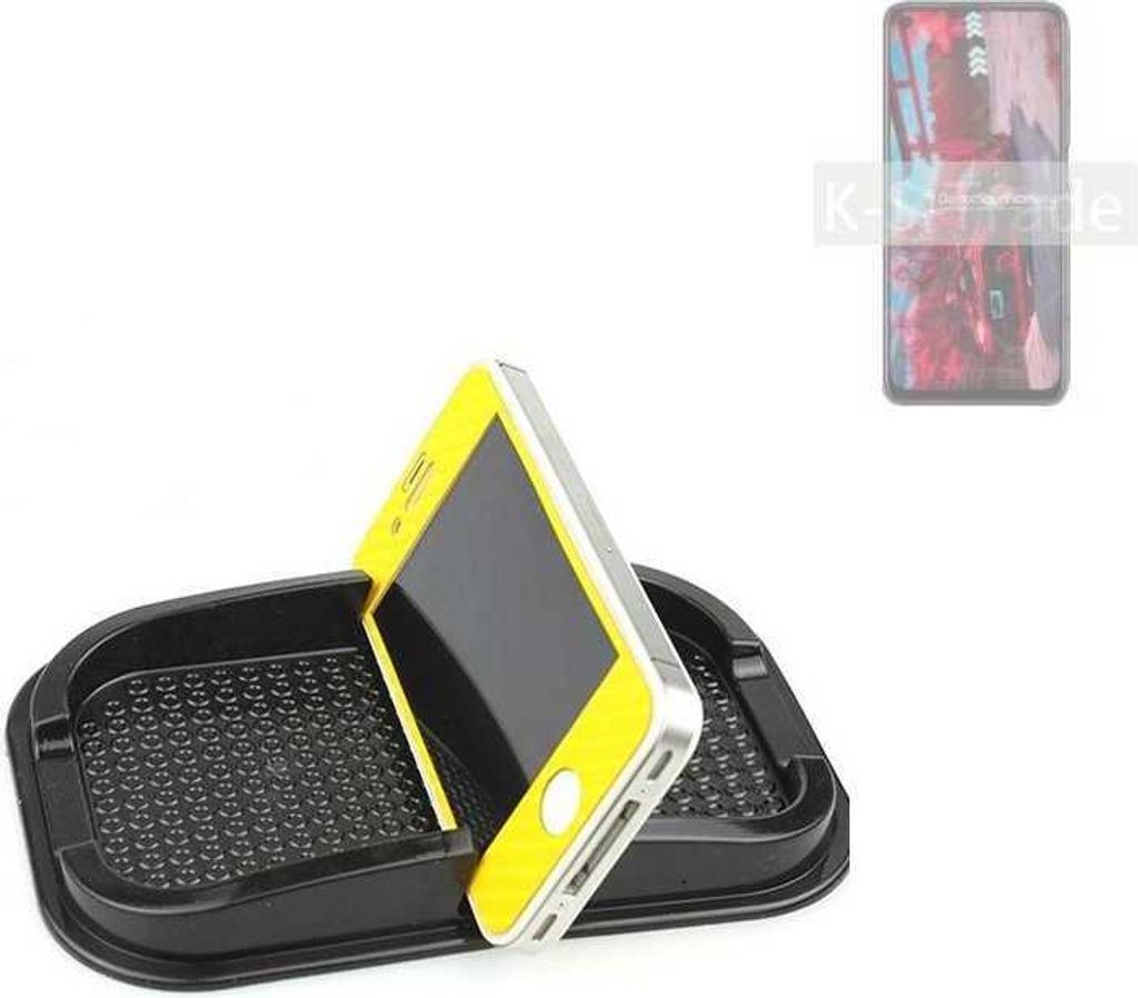K-S-Trade Auto Anti Rutsch Matte Smartphone-Halter kompatibel mit Oppo K9s Haft Pad Armaturenbrett Handy-Halterung Silikon