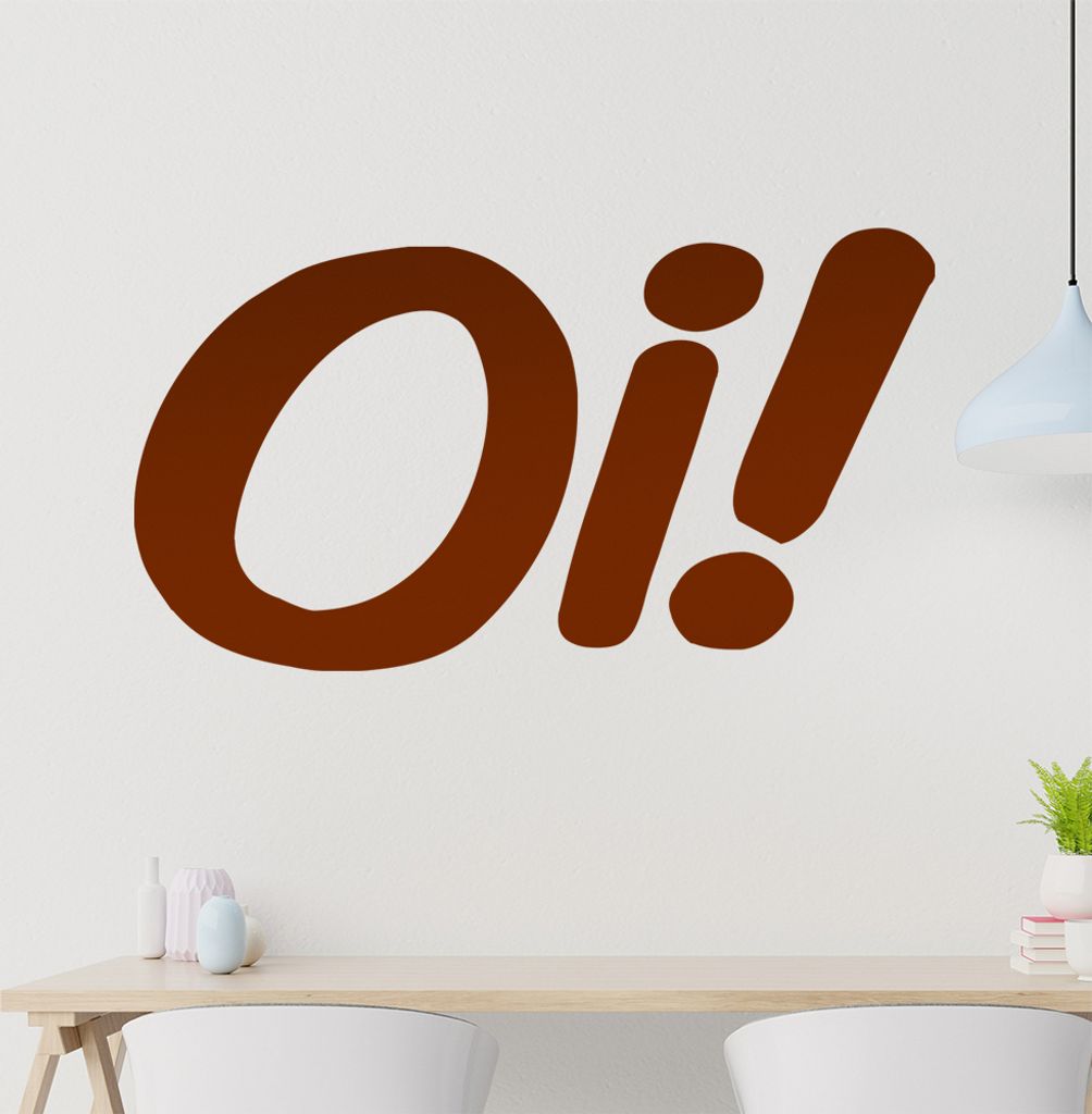 Kiwistar Oi! Wandtattoo in 6 Größen - Wandaufkleber Wall Sticker - Dekoration, Küche, Wohnzimmer, Schlafzimmer, Badezimmer
