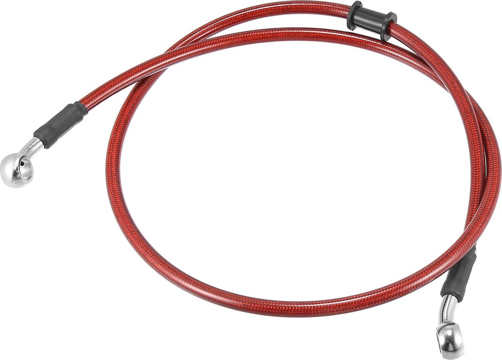 Motorrad Geflochtene Bremskupplungsölschläuche Rot 100cm 39.37"
