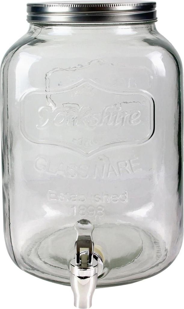 Saveur et Degustation KV7177 Wasserspender Glas Fontaine 18x18x31cm Transparent Extra stilvoller Getränkespender