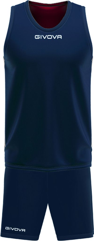 blu/rosso 3XL|Givova Basketball Wende Trikot-Set KITB03-0412